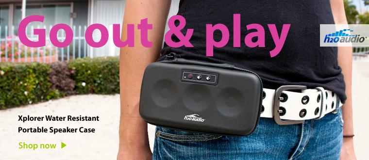 H2O Audio Water Resistant Portable Xplorer Speaker Case for iPhone and iPod
