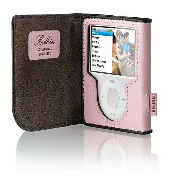 Belkin Clear Acrylic iPod Case with Brushed Metal 