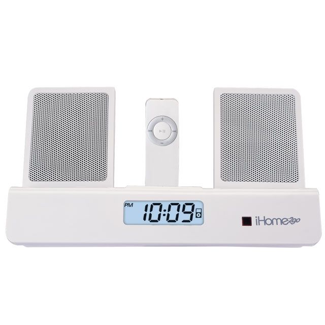 iHome2Go iHome iPod Portable Travel Alarm Clock White