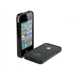 Scosche bandEDGE Black on Black Polycarbonate & Rubber Edge Case for iPhone 4 (AT&T)