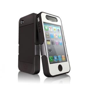 iSkin revo4 for iPhone 4S & iPhone 4 (Verizon and AT&T) - Falcon White / Dark Brown