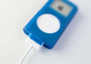 ISkin Mini | Custodia In Silicio Per IPod Mini Con Clip Da Cintura E Pellicola Protettiva - Motivo Lava Arancione Fluorescente